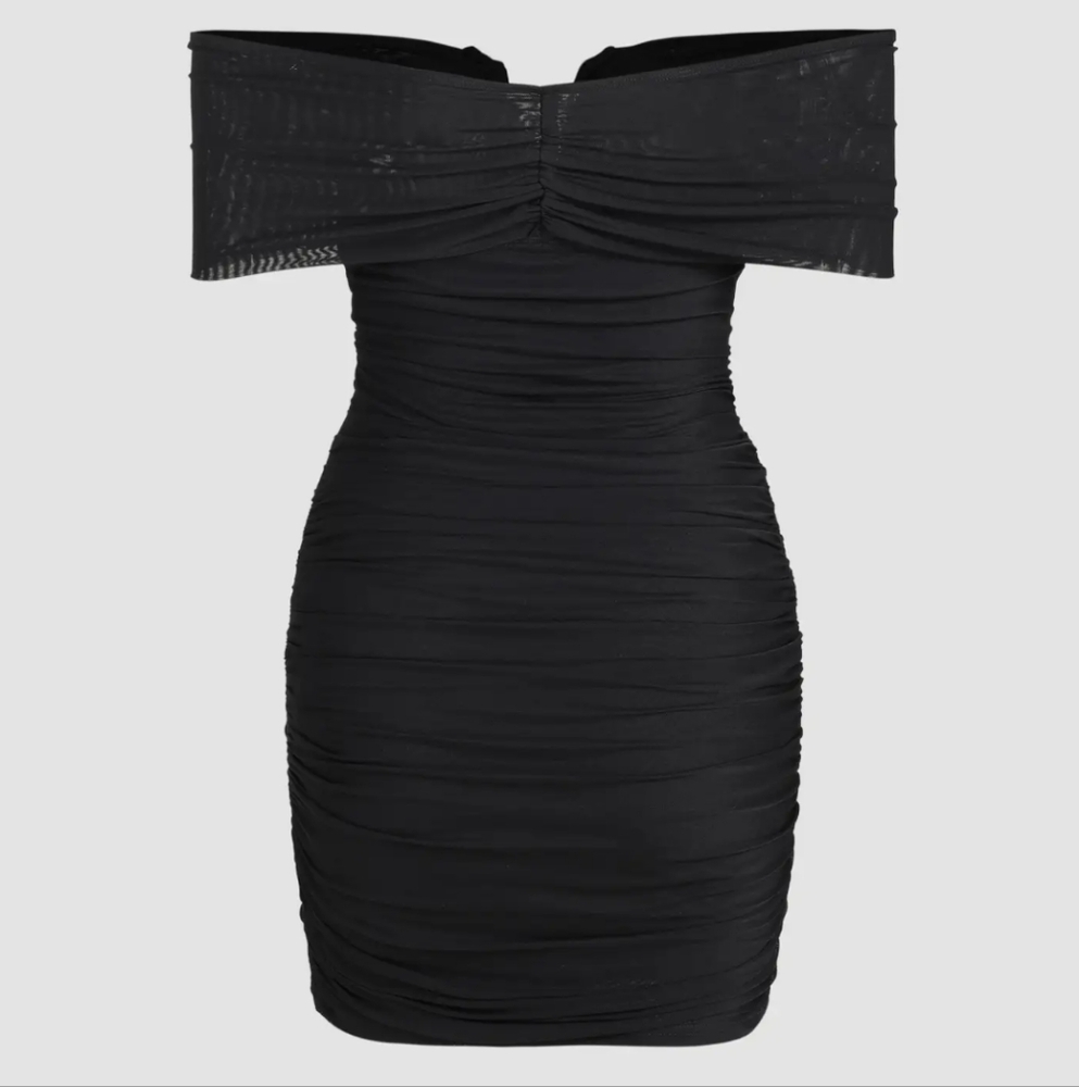 Elegant Black Off-Shoulder Dress